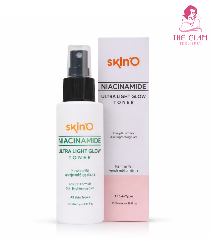 skino-toner Skin’O Niacinamide Ultra Light Glow Toner – Low pH Brightening Care (100ml) - Image 1