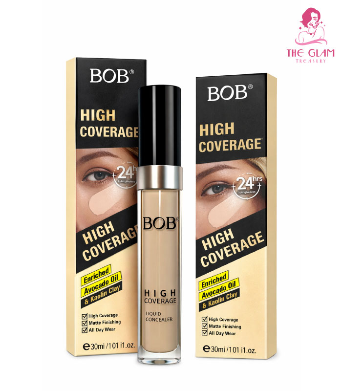liquid-concealer BOB High Coverage Liquid Concealer – Matte Finish (30ml) - Image 1