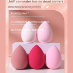 5pcs Makeup Sponge With Storage Bucket - Image 2