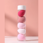 5pcs Makeup Sponge With Storage Bucket